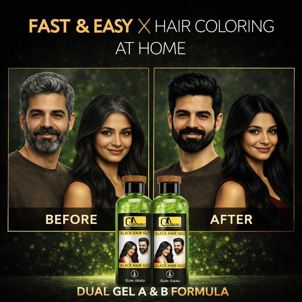 Sarbeau Fruit Vinegar Hair Gel | Ammonia-Free 2-Step Hair Color | Hair Colour Gel | 500ml x 2 Bottles