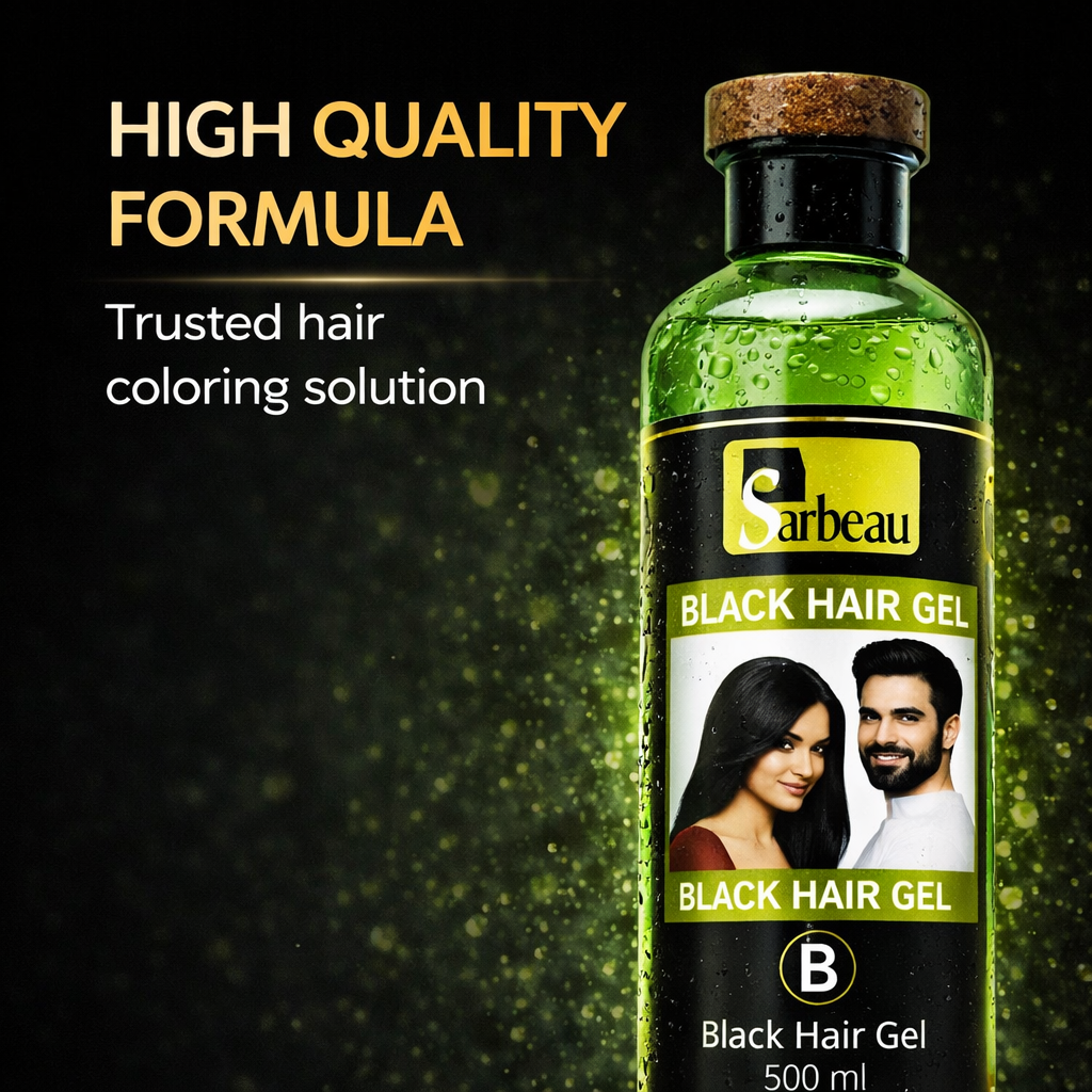 Sarbeau Fruit Vinegar Hair Gel | Ammonia-Free 2-Step Hair Color | Hair Colour Gel | 500ml x 2 Bottles