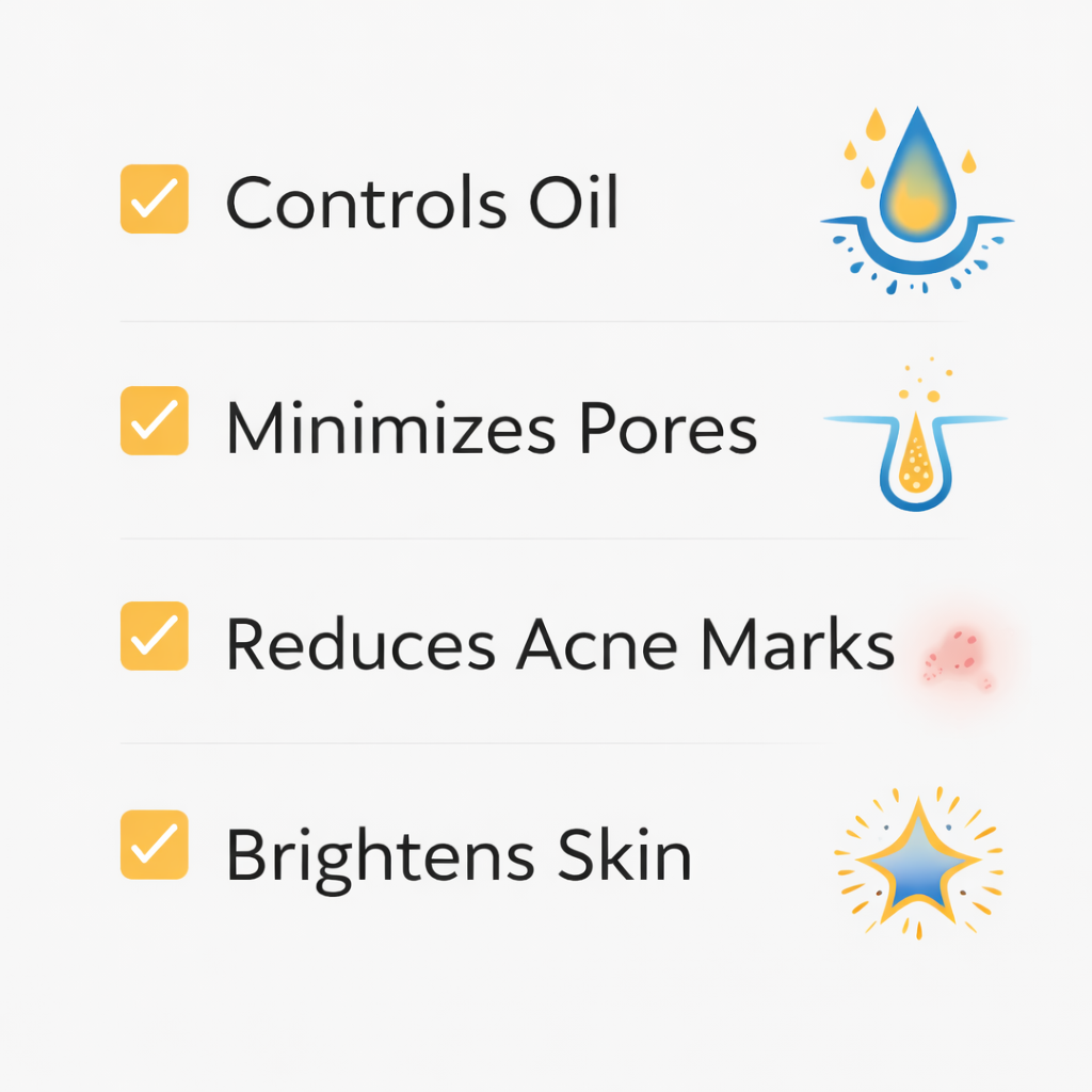 Sarbeau 10% Niacinamide Face Serum 30ml | Vitamin B3 Serum for Acne Marks, Oil Control, Pore Minimizing & Brighter Skin | Suitable for All Skin Types