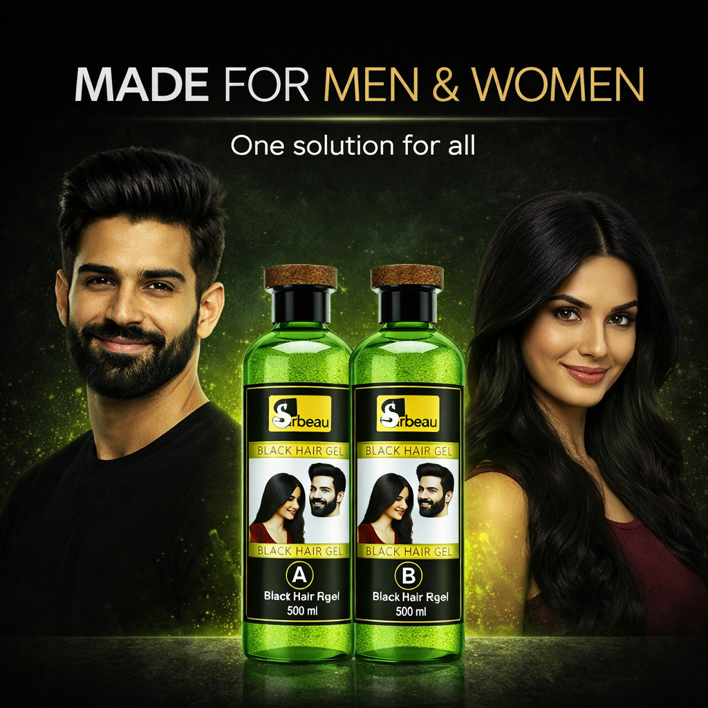 Sarbeau Fruit Vinegar Hair Gel | Ammonia-Free 2-Step Hair Color | Hair Colour Gel | 500ml x 2 Bottles