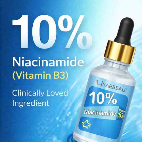 Sarbeau 10% Niacinamide Face Serum 30ml | Vitamin B3 Serum for Acne Marks, Oil Control, Pore Minimizing & Brighter Skin | Suitable for All Skin Types