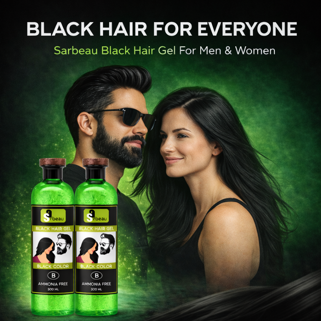 Sarbeau Fruit Vinegar Hair Gel | Ammonia-Free 2-Step Hair Color | Hair Colour Gel | 500ml x 2 Bottles