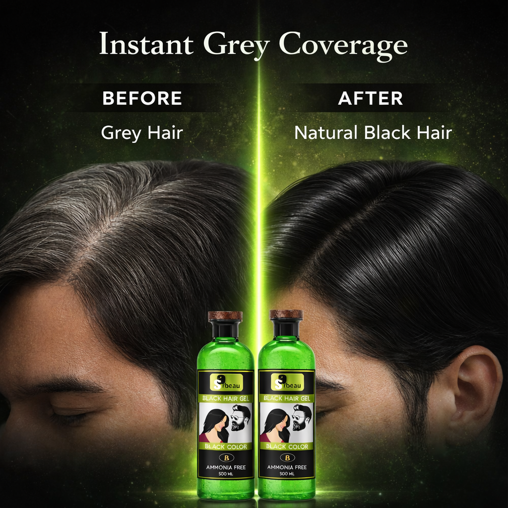 Sarbeau Fruit Vinegar Hair Gel | Ammonia-Free 2-Step Hair Color | Hair Colour Gel | 500ml x 2 Bottles