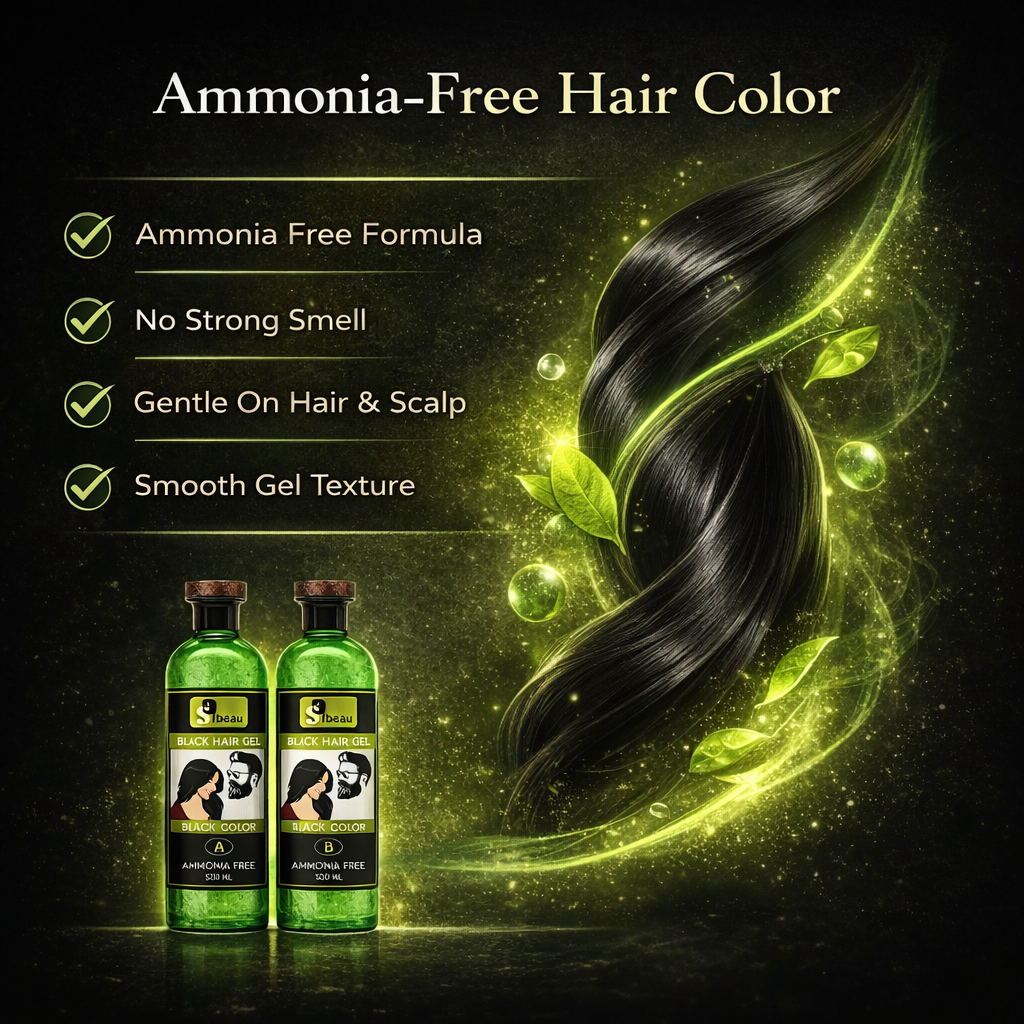 Sarbeau Fruit Vinegar Hair Gel | Ammonia-Free 2-Step Hair Color | Hair Colour Gel | 500ml x 2 Bottles