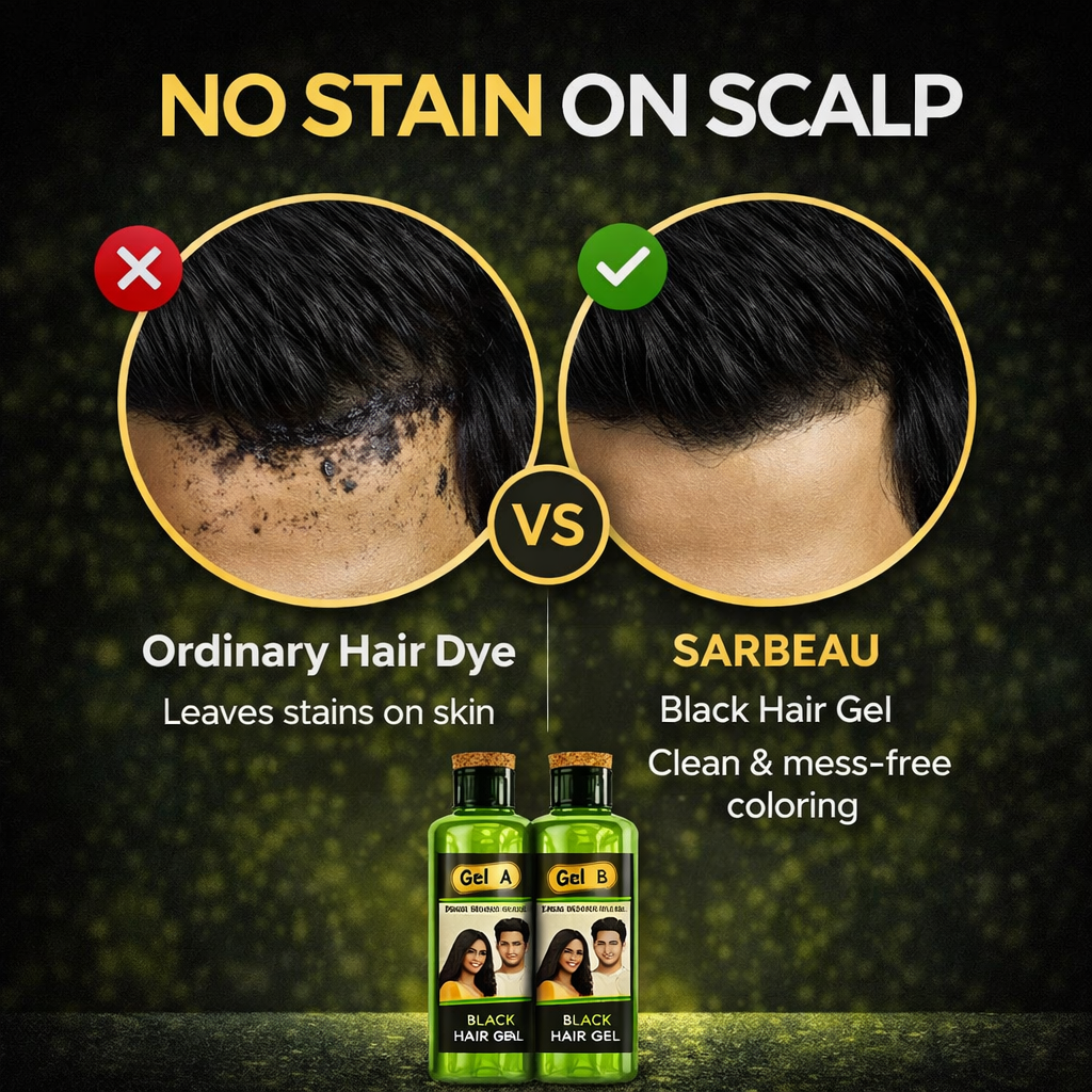 Sarbeau Fruit Vinegar Hair Gel | Ammonia-Free 2-Step Hair Color | Hair Colour Gel | 500ml x 2 Bottles